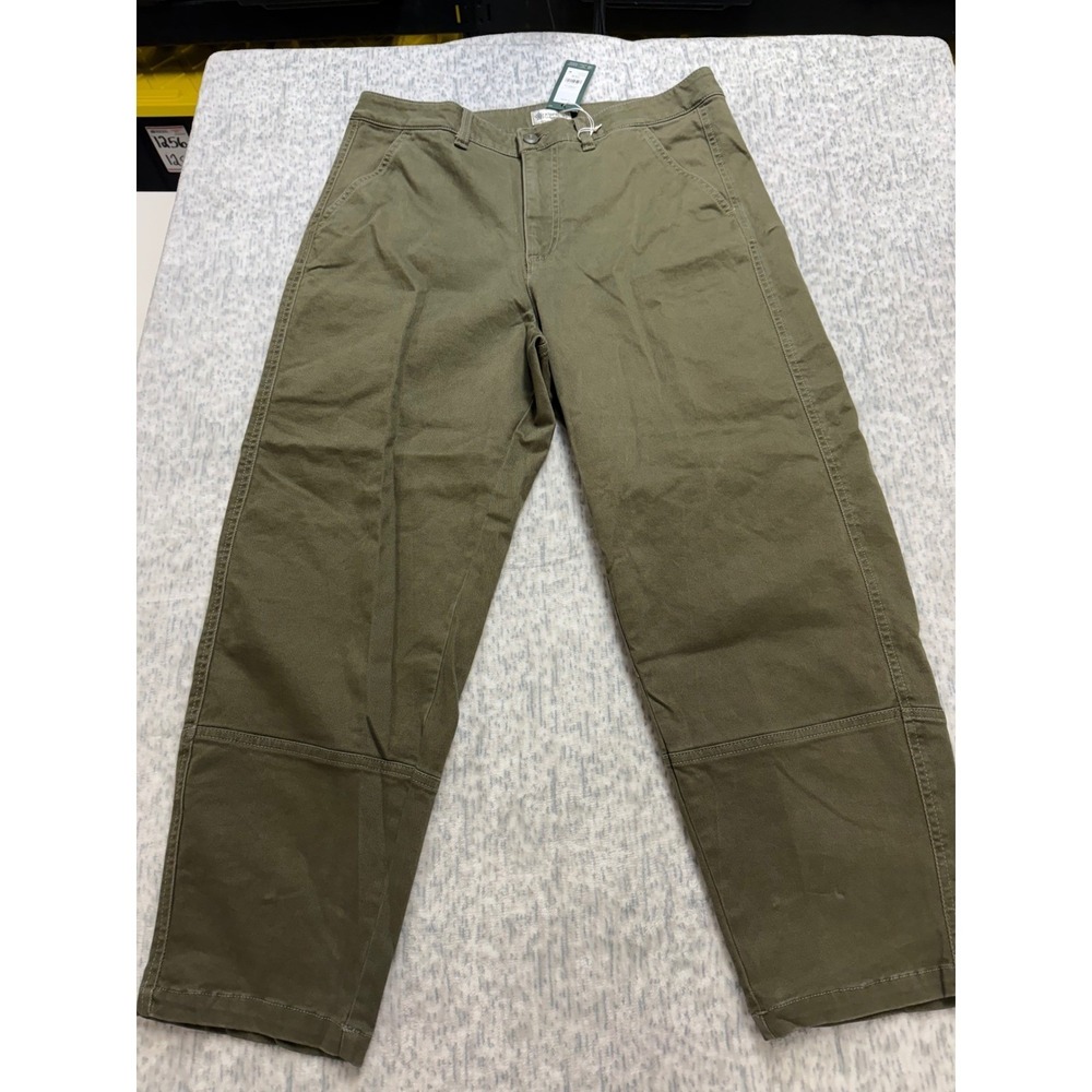 Alpine Design Womens Barrel Pant Vintage Olive Green Utility Trousers 12 NWT.